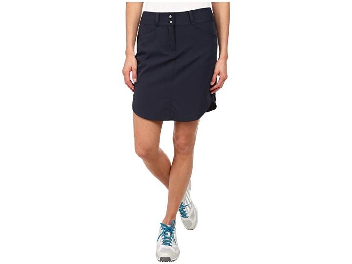 Adidas Golf Essentials 3-stripes Skort '15 (night Navy) Women's Skort