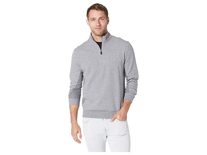 Bugatchi Long Sleeve Knits (cement) Men's Clothing