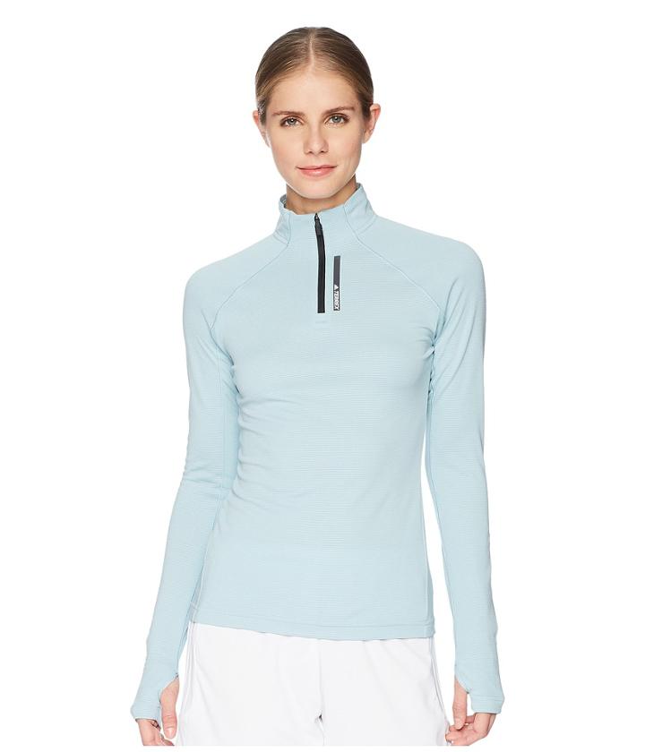 Adidas Outdoor Terrex Tracerocker 1/2 Zip Top (ash Grey) Women's Long Sleeve Pullover