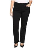 Nydj Plus Size Plus Size Marilyn Straight Jeans In Luxury Touch In Black (black) Women's Jeans