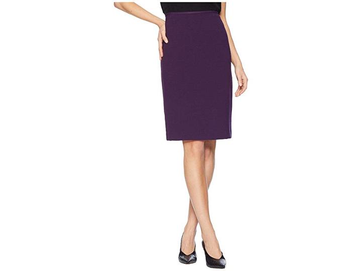 Tahari By Asl Crepe Pencil Skirt (plum) Women's Skirt