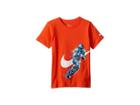 Nike Kids Brush Football Player Cotton Tee (little Kids) (tangerine) Boy's T Shirt