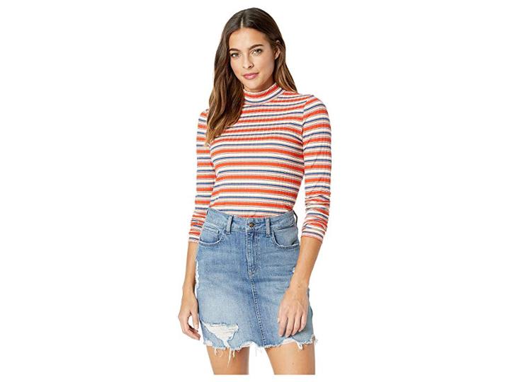 Volcom Tail Slide Long Sleeve (tangerine) Women's Clothing