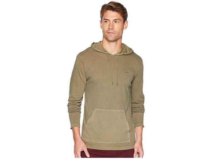 Rvca Ptc Pigment Hoodie (olive) Men's Sweatshirt