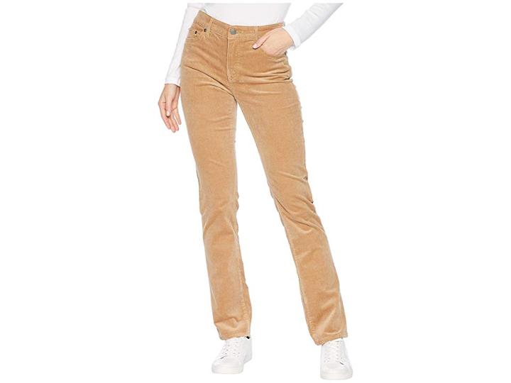 Lauren Ralph Lauren Premier Straight Corduroy Jeans (classic Camel) Women's Casual Pants