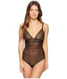 Else Boomerang Soft High Apex Triangle Cup Bodysuit (black) Women's Jumpsuit & Rompers One Piece