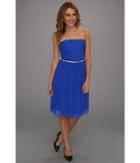 Donna Morgan Donna Strapless Belted (brazilian Blue) Women's Dress