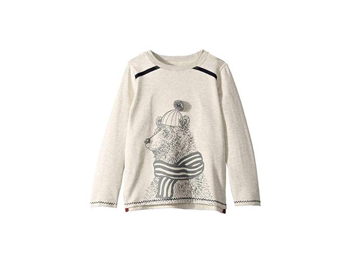 Mud Pie Bear Long Sleeve T-shirt (infant/toddler) (cream) Boy's T Shirt