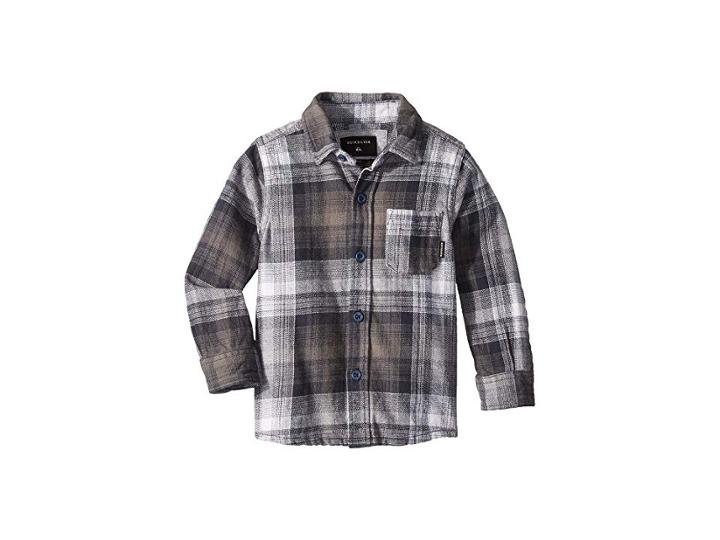 Quiksilver Kids Fatherly Long Sleeve Shirt (blue Night/fatherly Check) Boy's Long Sleeve Button Up
