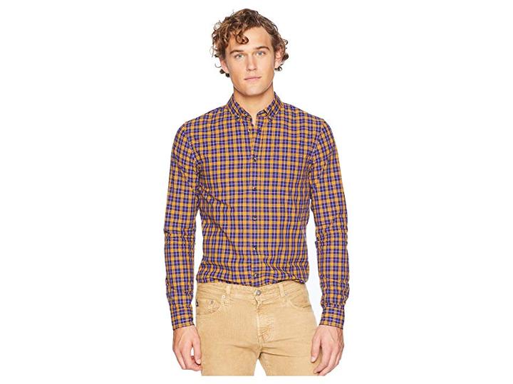 Scotch & Soda Regular Fit Multicolored Checkered Shirt (combo A) Men's Coat