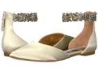 Badgley Mischka Morgen (ivory Satin) Women's Flat Shoes