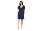 Allen Allen Short Sleeve Vee Dress With Pockets (lapis) Women's Dress