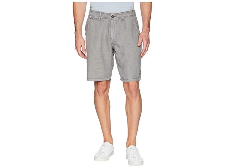 Lucky Brand Laguna Linen Flat Front Shorts (charcoal Grey) Men's Shorts