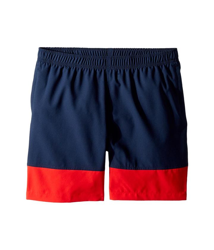 Columbia Kids Solar Stream Stretch Shorts (little Kids/big Kids) (collegiate Navy/bright Red) Boy's Shorts