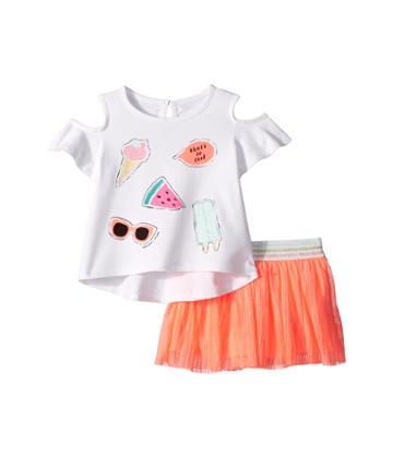 Kate Spade New York Kids So Cool Skirt Set (infant) (fresh White) Girl's Active Sets