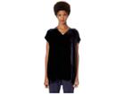 Eileen Fisher V-neck Short Sleeve Tunic (midnight) Women's Clothing