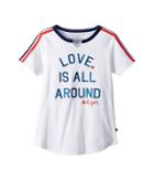 Tommy Hilfiger Kids Love Tee (big Kids) (white) Girl's T Shirt
