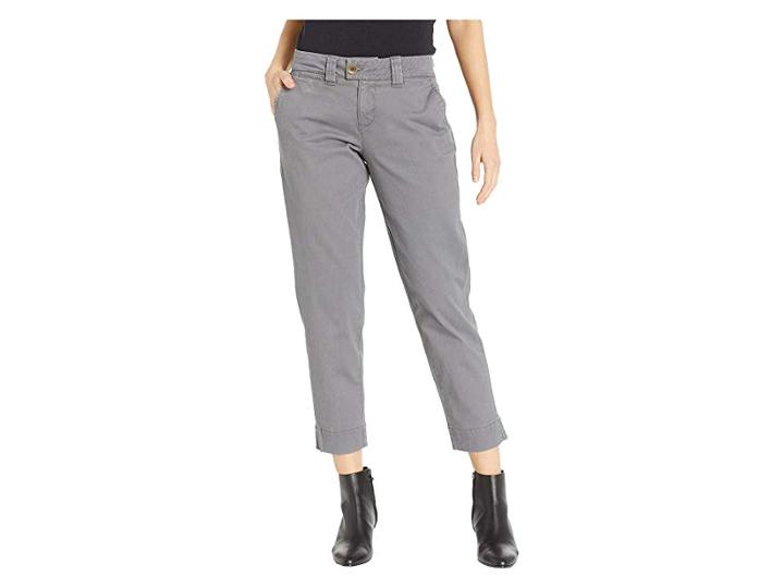 Jag Jeans Creston Ankle Crop In Bay Twill (grey Streak) Women's Casual Pants