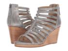 Johnston & Murphy Geneva (silver Metallic Suede) Women's Clog/mule Shoes