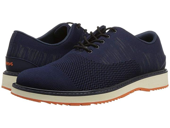 Swims Barry Oxford Knit (navy Melange/orange) Men's Shoes