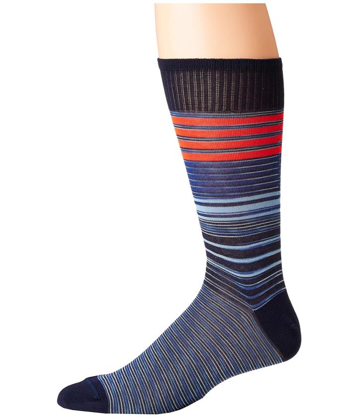 Missoni Striped Socks (blue) Men's Crew Cut Socks Shoes