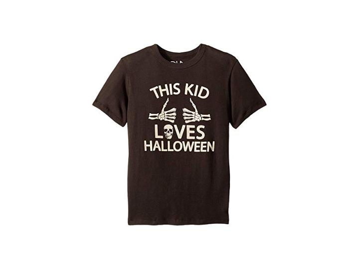 Chaser Kids Super Soft Cotton This Kid Loves Halloween Short Sleeve Tee (little Kids/big Kids) (vintage Black) Boy's T Shirt