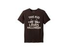 Chaser Kids Super Soft Cotton This Kid Loves Halloween Short Sleeve Tee (little Kids/big Kids) (vintage Black) Boy's T Shirt
