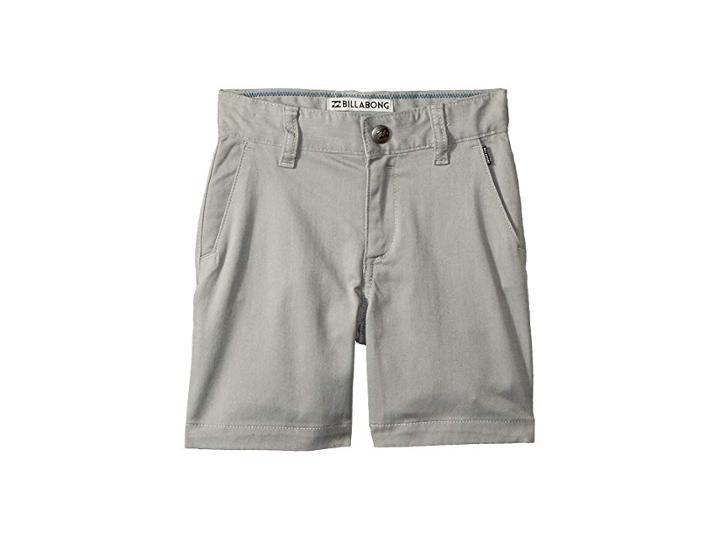 Billabong Kids Carter Stretch Walk Shorts (toddler/little Kids) (grey Heather) Boy's Shorts