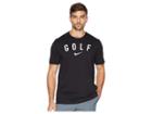Nike Golf Dry Tee Short Sleeve (black/white) Men's T Shirt