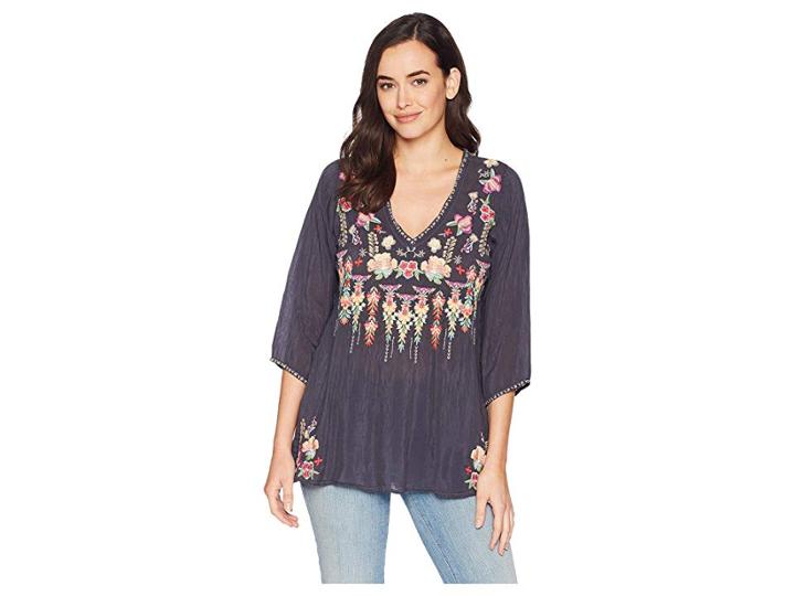 Johnny Was Nixie Blouse (graphite) Women's Blouse