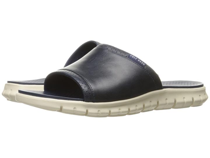 Cole Haan Zerogrand Strap Solid (marine Blue/ivory) Men's Sandals