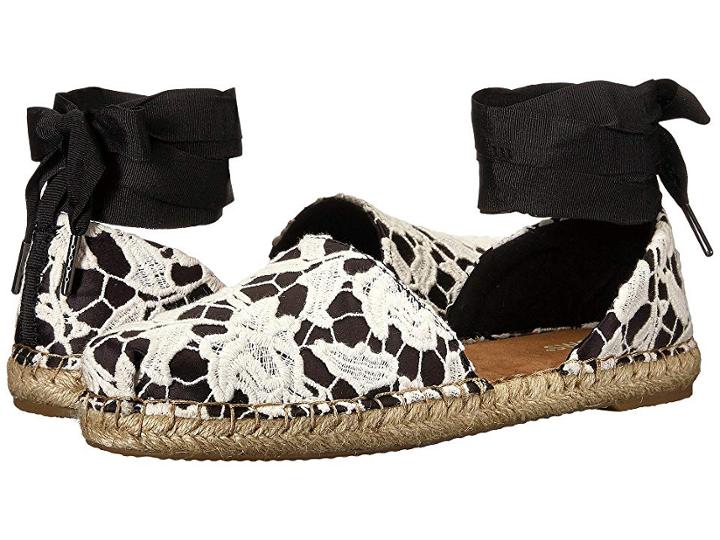 Toms Katalina (black Floral Lace) Women's Lace Up Casual Shoes