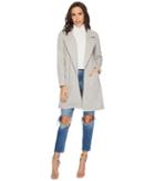 Kensie Fuzzy Fleece Jacket Ks1k2341 (heather Light Grey) Women's Coat
