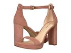 Nine West Dempsey Platform Heel Sandal (dusty Coral Isa Kid Suede) Women's Shoes