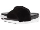Fitflop Loosh Luxetm Slide Sandals (black Shearling) Women's  Shoes