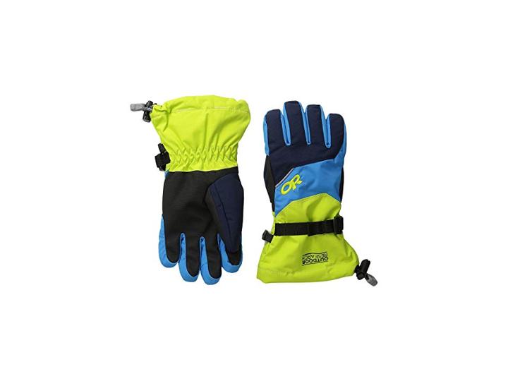Outdoor Research Kids Adrenaline Gloves (little Kid/big Kid) (night/lemongrass/hydro) Extreme Cold Weather Gloves