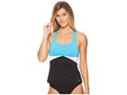 Nike Cross-back Tankini (light Blue Fury) Women's Swimwear