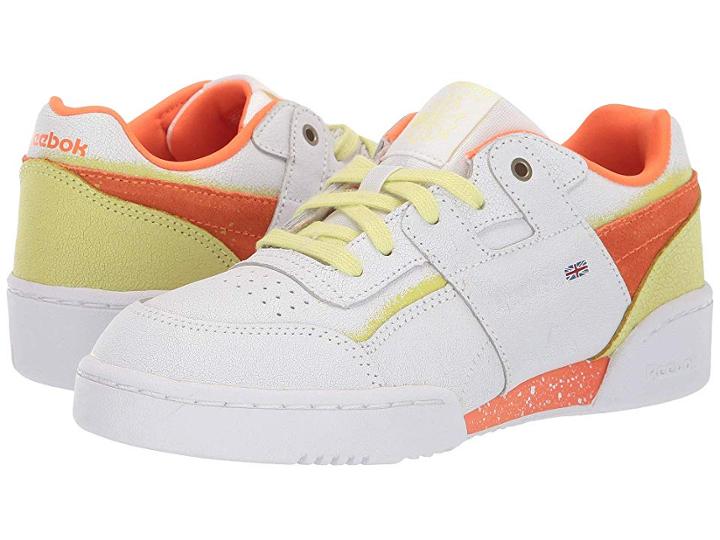 Reebok Kids Workout Plus Montana (big Kid) (white/pure Orange/poison) Kid's Shoes