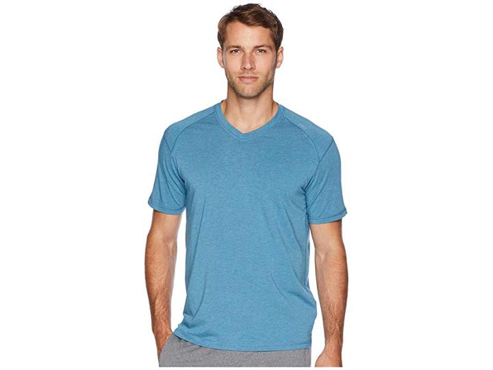 Tasc Performance Carrollton V-neck Tee (tranquility Sea Heather) Men's T Shirt