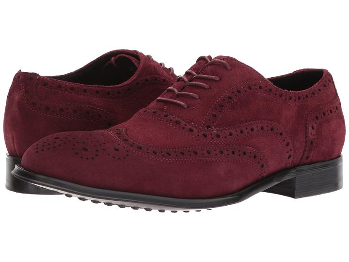 Kenneth Cole New York Design 10521 (wine) Men's Lace Up Wing Tip Shoes