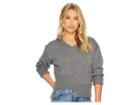 J.o.a. Asymmetric Knit Top (grey) Women's Long Sleeve Pullover