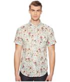 Naked & Famous Antique Botanical Painting Shirt (white) Men's Clothing