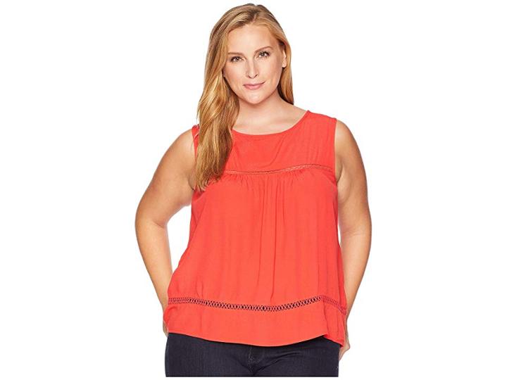 Kari Lyn Plus Size Ivanna Sleeveless Top (red) Women's Sleeveless