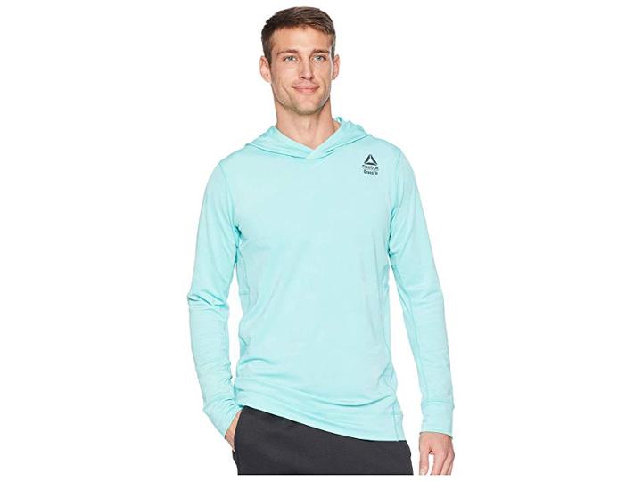 Reebok Crossfit Jacquard Hoodie (turquoise) Men's Clothing