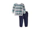 Splendid Littles Reverse Baby French Terry Stripe Pants Set (infant) (light Grey Heather) Boy's Active Sets
