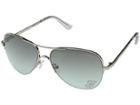Guess Gf6058 (shiny Silver/teal Gradient Lens) Fashion Sunglasses