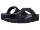 Fitflop Glitzie Slide (midnight Navy) Women's Slide Shoes