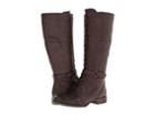 Naturalizer Jakes Wide Shaft Boot (brown Wide Shaft Smooth) Women's Lace-up Boots