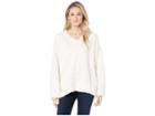 Dylan By True Grit Frosty Tipped Pile Lofty V-neck (ivory) Women's Sweater