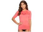 Roxy Whole Hearted Short Sleeve Rashguard (rouge Red) Women's Swimwear